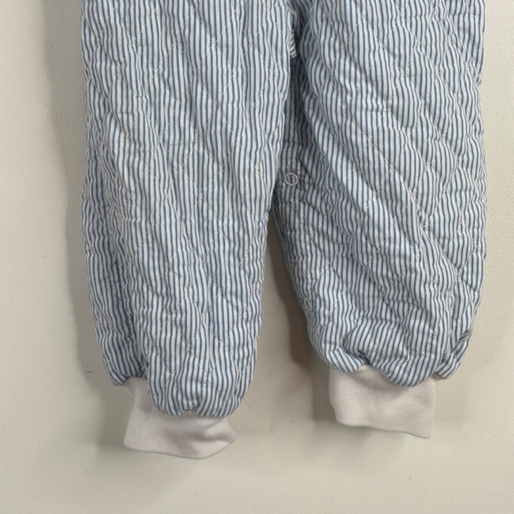 VTG 90s Rocking Horse Bubble Romper 24M Tiny Tots Quilt Stripe Cowboy Retro Blue - Picture 3 of 8